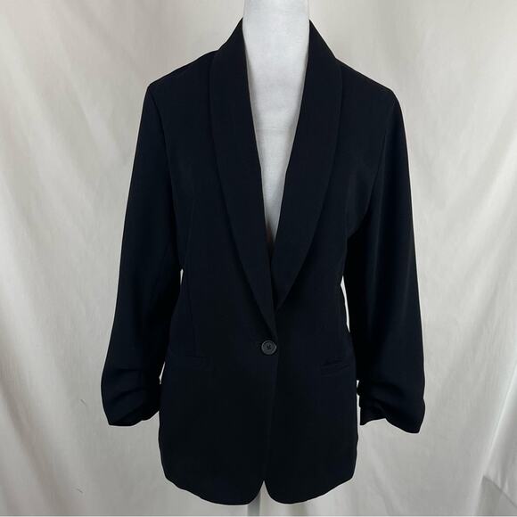 LC Lauren Conrad Black Neutral Minimalist Academia Blazer NWOT Size M - Picture 2 of 12